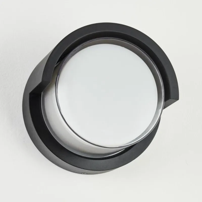 hofstein Applique murale d'extérieur Vurey LED Noir, 1 lumière