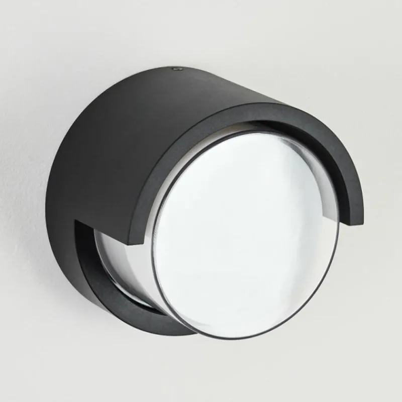 hofstein Applique murale d'extérieur Vurey LED Noir, 1 lumière