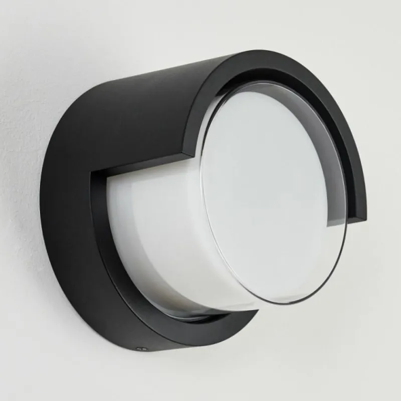 hofstein Applique murale d'extérieur Vurey LED Noir, 1 lumière