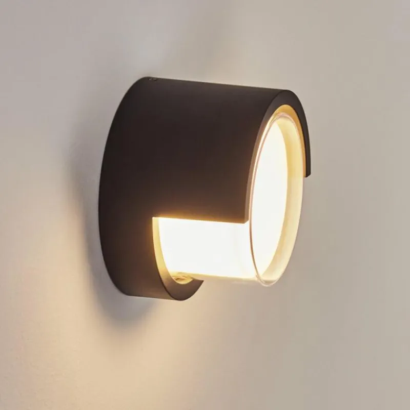 hofstein Applique murale d'extérieur Vurey LED Noir, 1 lumière