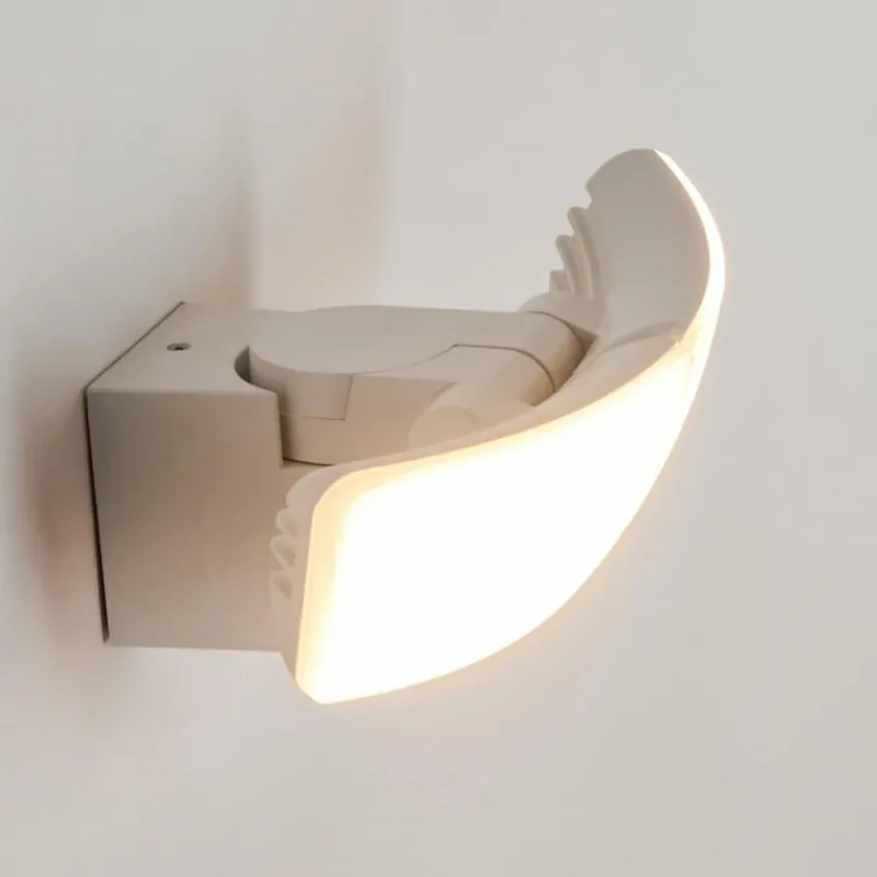 hofstein Applique murale d'extérieur Carnetin LED Blanc, 2 lumières, Détecteur de mouvement