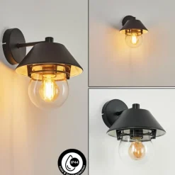 Lampes Vintages & Rétros-hofstein Applique murale d'extérieur Penhars Noir, 1 lumière