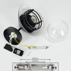 Lampes Vintages & Rétros-hofstein Applique murale d'extérieur Penhars Noir, 1 lumière