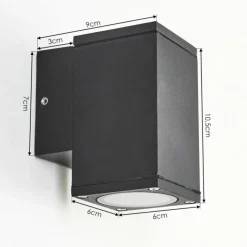 hofstein Applique murale d'extérieur Kastari Anthracite, 1 lumière