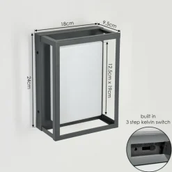 hofstein Applique murale d'extérieur Nonza LED Anthracite, 1 lumière