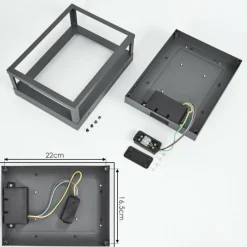 hofstein Applique murale d'extérieur Nonza LED Anthracite, 1 lumière