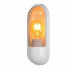 Luminaires Lucide Applique murale d'extérieur Lucide CAPSULE Blanc, 1 lumière