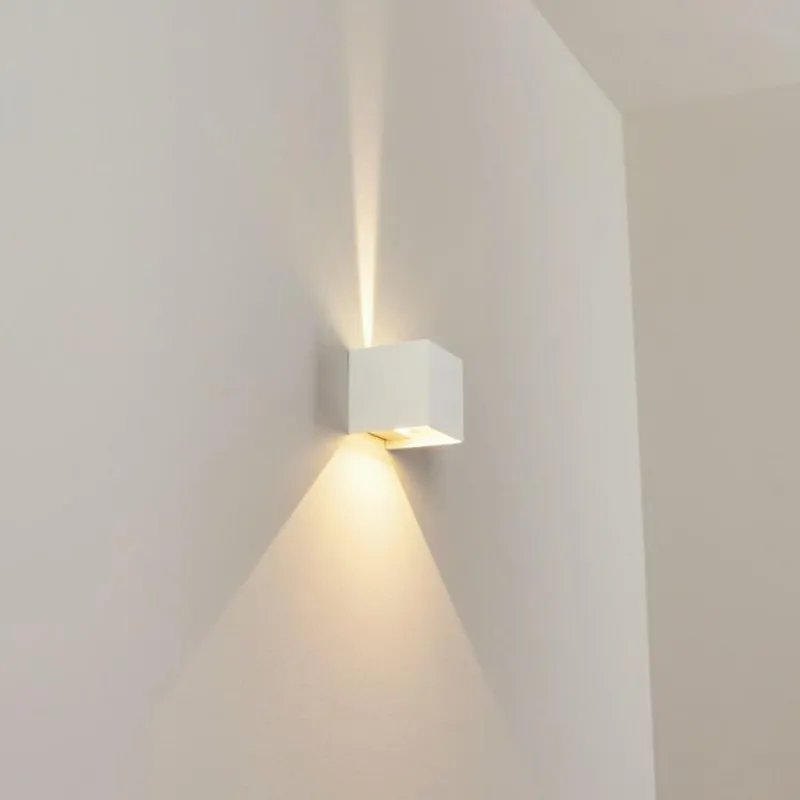hofstein Applique murale d'extérieur Tamarin LED Blanc, 2 lumières