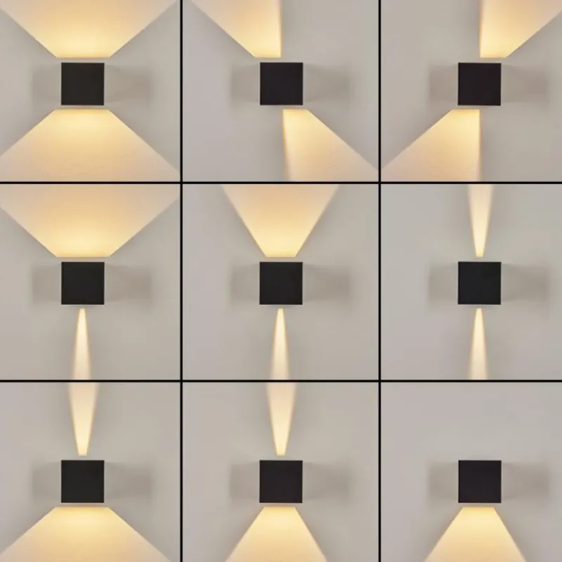 hofstein Applique murale d'extérieur Tamarin LED Noir, 2 lumières