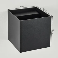 hofstein Applique murale d'extérieur Tamarin LED Noir, 2 lumières