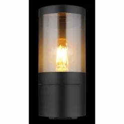 Suspension Verre Fumé-Luminaires Globo Lighting Applique murale d'extérieur Globo XELOO Noir, 1 lumière
