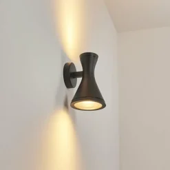 hofstein Applique murale d'extérieur Verberie Noir, 2 lumières