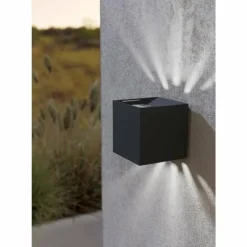 Luminaires Eglo Applique murale d'extérieur Eglo CALPINO 2 LED Anthracite, 2 lumières