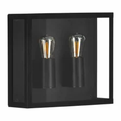 Luminaires Eglo Applique murale d'extérieur Eglo ALAMONTE Noir, 2 lumières