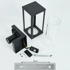 Lampes Vintages & Rétros-hofstein Applique murale d'extérieur Palanga Noir, 1 lumière