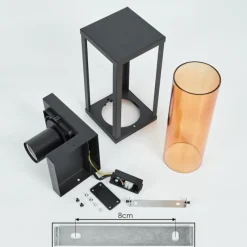 Lampes Vintages & Rétros-hofstein Applique murale d'extérieur Palanga Noir, 1 lumière