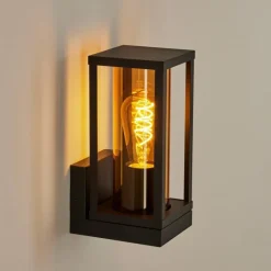 Lampes Vintages & Rétros-hofstein Applique murale d'extérieur Palanga Noir, 1 lumière