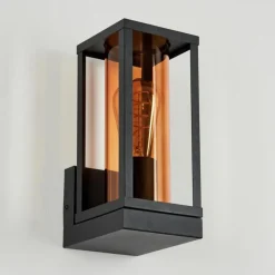 Lampes Vintages & Rétros-hofstein Applique murale d'extérieur Palanga Noir, 1 lumière