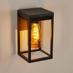 Lampes Vintages & Rétros-hofstein Applique murale d'extérieur Palanga Noir, 1 lumière