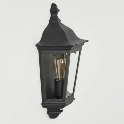 Luminaires Rustiques-hofstein Applique murale d'extérieur Hongkong Noir, 1 lumière, Détecteur de mouvement