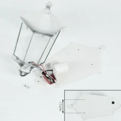 Luminaires Rustiques-hofstein Applique murale d'extérieur Hongkong Blanc, 1 lumière, Détecteur de mouvement