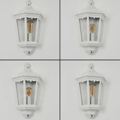 Luminaires Rustiques-hofstein Applique murale d'extérieur Hongkong Blanc, 1 lumière