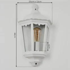 Luminaires Rustiques-hofstein Applique murale d'extérieur Hongkong Blanc, 1 lumière