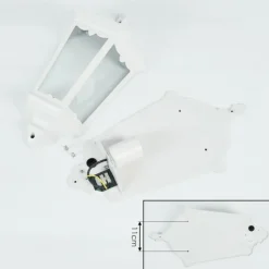 Luminaires Rustiques-hofstein Applique murale d'extérieur Hongkong Blanc, 1 lumière