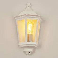 Luminaires Rustiques-hofstein Applique murale d'extérieur Hongkong Blanc, 1 lumière