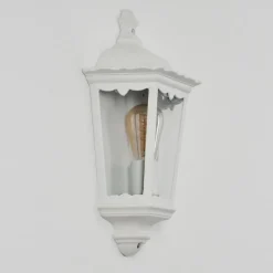 Luminaires Rustiques-hofstein Applique murale d'extérieur Hongkong Blanc, 1 lumière