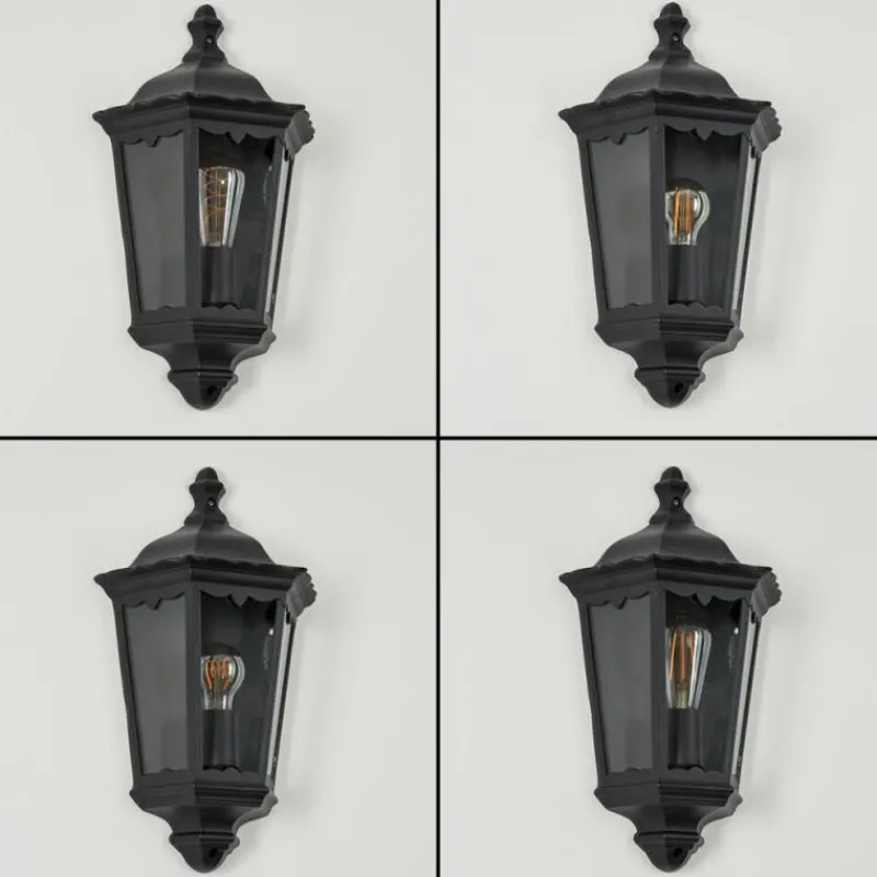 Luminaires Rustiques-hofstein Applique murale d'extérieur Hongkong Noir, 1 lumière