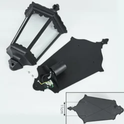 Luminaires Rustiques-hofstein Applique murale d'extérieur Hongkong Noir, 1 lumière