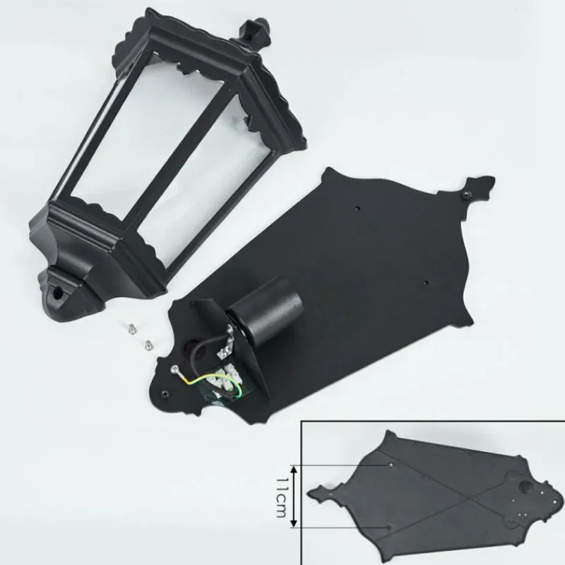 Luminaires Rustiques-hofstein Applique murale d'extérieur Hongkong Noir, 1 lumière