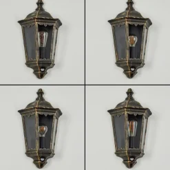 Luminaires Rustiques-hofstein Applique murale d'extérieur Hongkong Brun, Or, 1 lumière