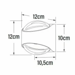 Luminaires Konstsmide Applique murale d'extérieur Konstsmide Bitonto LED Blanc, 2 lumières