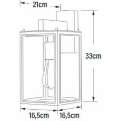 Luminaires Konstsmide Applique murale d'extérieur Konstsmide Carpi Noir, 1 lumière