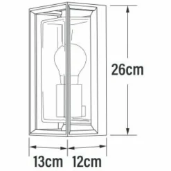 Luminaires Konstsmide Applique murale d'extérieur Konstsmide Brindisi Noir, 1 lumière, Détecteur de mouvement