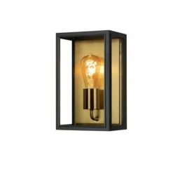 Luminaires Konstsmide Applique murale d'extérieur Konstsmide Carpi Laiton, Noir, 1 lumière