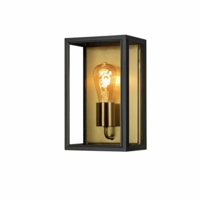 Luminaires Konstsmide Applique murale d'extérieur Konstsmide Carpi Laiton, Noir, 1 lumière