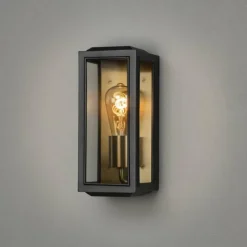Luminaires Konstsmide Applique murale d'extérieur Konstsmide Carpi Laiton, Noir, 1 lumière