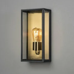 Luminaires Konstsmide Applique murale d'extérieur Konstsmide Carpi Laiton, Noir, 1 lumière