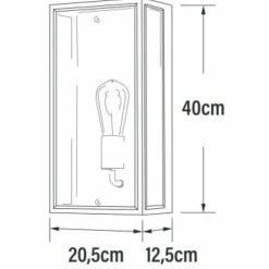 Luminaires Konstsmide Applique murale d'extérieur Konstsmide Carpi Laiton, Noir, 1 lumière