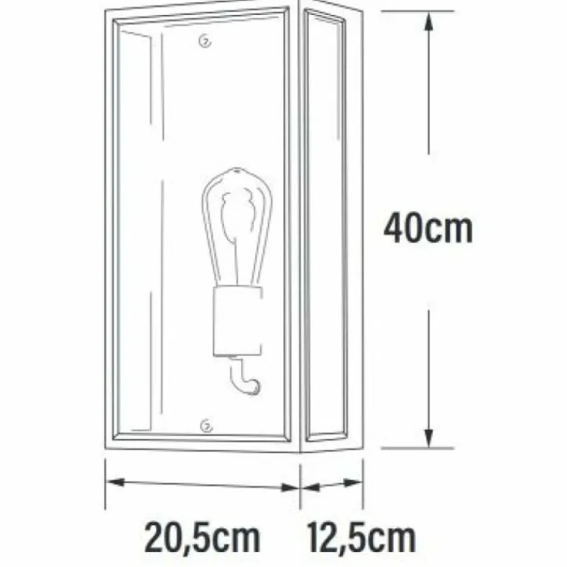 Luminaires Konstsmide Applique murale d'extérieur Konstsmide Carpi Laiton, Noir, 1 lumière