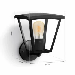 Luminaires Philips Applique murale d'extérieur Philips Hue White Inara LED Noir, 1 lumière