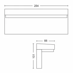 Luminaires Philips Applique murale d'extérieur Philips Hue Nyro LED Noir, 1 lumière, Changeur de couleurs