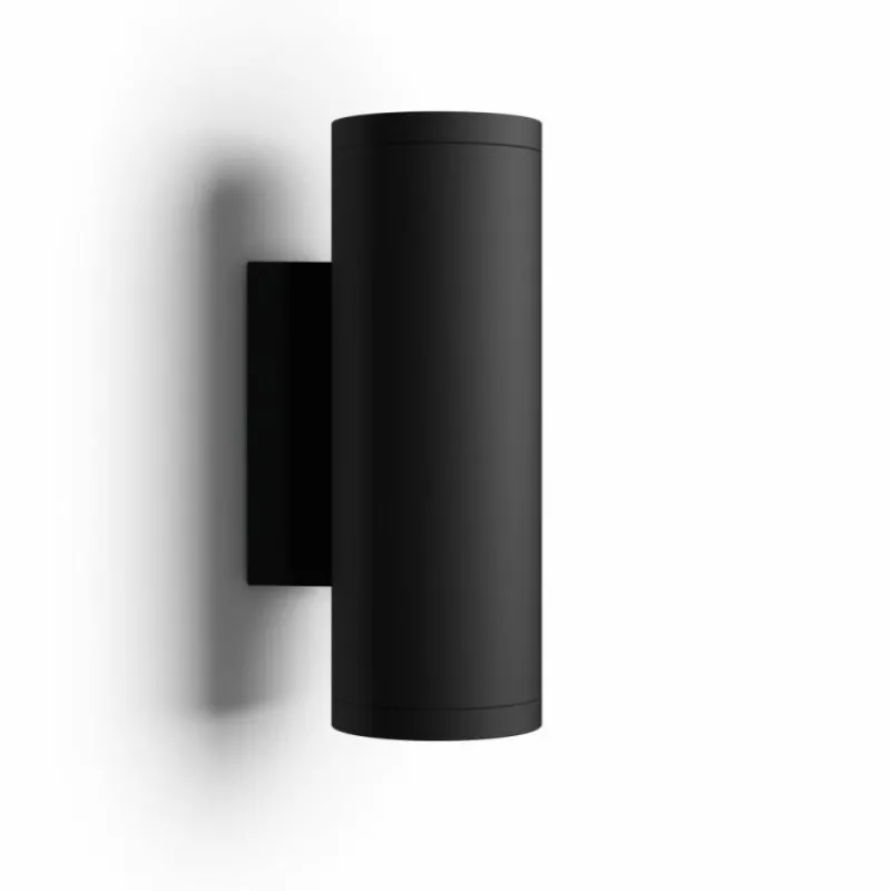 Luminaires Philips Applique murale d'extérieur set x 2 Philips Hue Appear LED Noir, 2 lumières, Changeur de couleurs