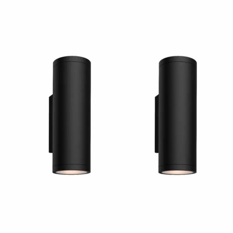 Luminaires Philips Applique murale d'extérieur set x 2 Philips Hue Appear LED Noir, 2 lumières, Changeur de couleurs