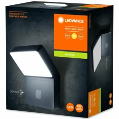 Luminaires Ledvance Applique murale d'extérieur LEDVANCE ENDURA® Gris, 1 lumière, Détecteur de mouvement