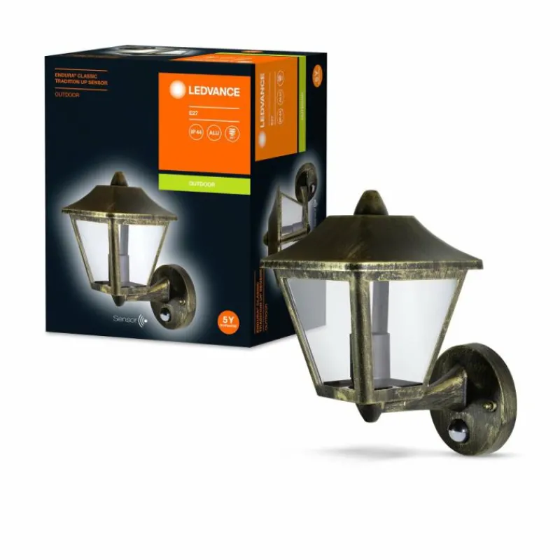 Lampes Dorées-Luminaires Ledvance Applique murale d'extérieur LEDVANCE ENDURA® Or, Noir, 1 lumière, Détecteur de mouvement