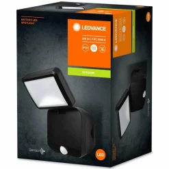 Luminaires Ledvance Applique murale d'extérieur LEDVANCE Battery Noir, 1 lumière, Détecteur de mouvement